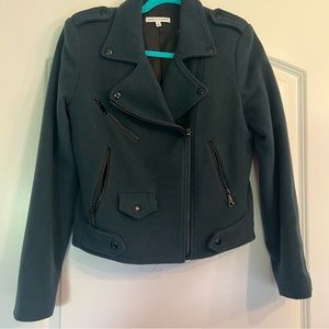 Rebecca Minkoff green Motorcycle jacket size S